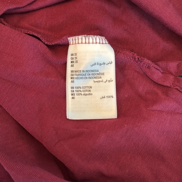 Karen Scott burgundy Core Tshirt NWT 3X - Picture 11 of 11